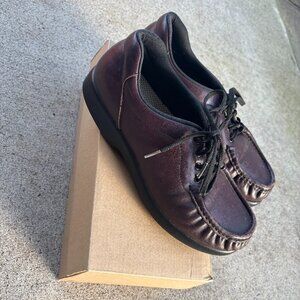 SAS Take Time Oxford Leather Comfort Shoes Women's Size 9 M Antique Wine
